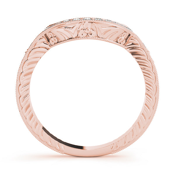 18K Rose Gold 1/6 ct tw Diamond Wedding Ring