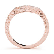 18K Rose Gold 1/6 ct tw Diamond Wedding Ring