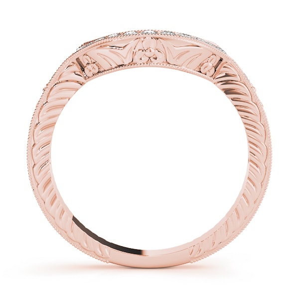 18K Rose Gold 1/6 ct tw Diamond Wedding Ring
