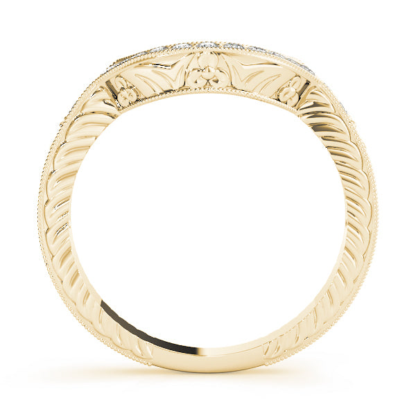 18K Yellow Gold 1/6 ct tw Diamond Wedding Ring