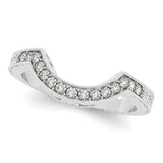 14K White Gold 1/6 ct tw Diamond Wedding Ring