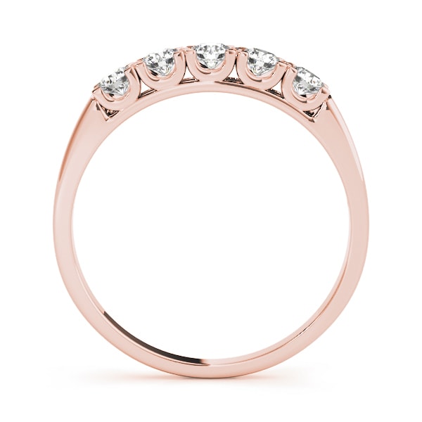 18K Rose Gold 1/2 ct tw Diamond Wedding Ring