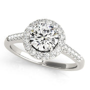 Platinum 1 3/8 ct tw Halo Diamond Engagement Ring