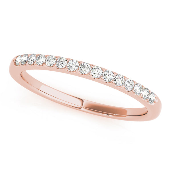 14K Rose Gold 1/4 ct tw Diamond Wedding Ring