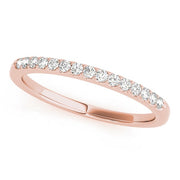 18K Rose Gold 1/4 ct tw Diamond Wedding Ring