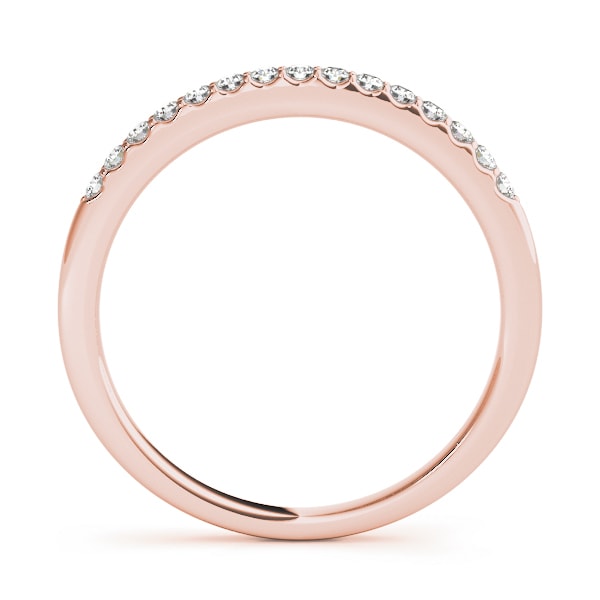 18K Rose Gold 1/4 ct tw Diamond Wedding Ring