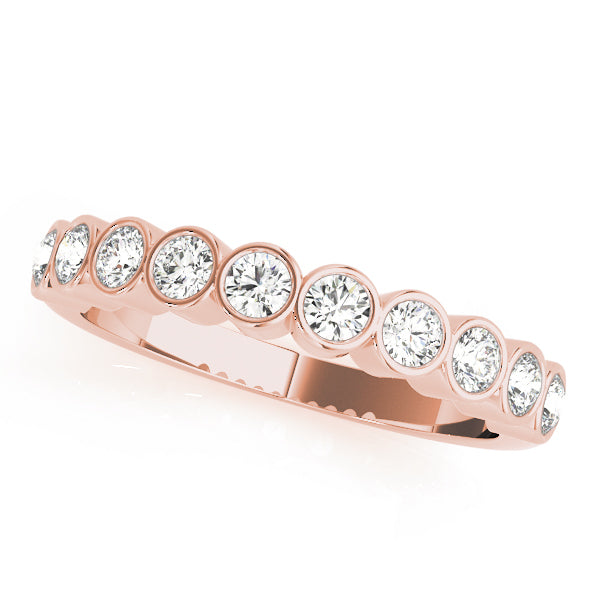 14K Rose Gold 1/4 ct tw Diamond Wedding Ring