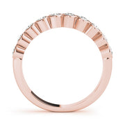 18K Rose Gold 1/4 ct tw Diamond Wedding Ring