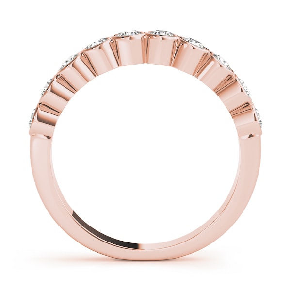 18K Rose Gold 1/4 ct tw Diamond Wedding Ring