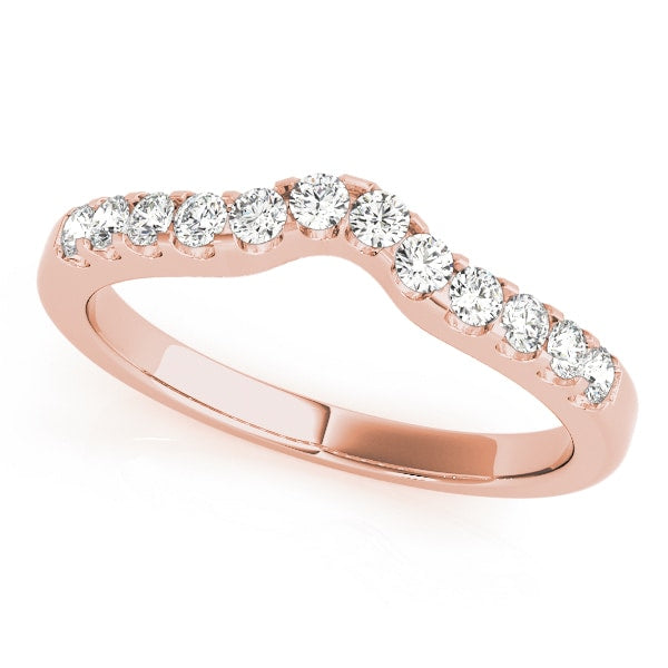 14K Rose Gold 1/3 ct tw Diamond Wedding Ring