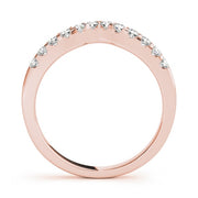 18K Rose Gold 1/3 ct tw Diamond Wedding Ring