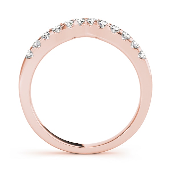 18K Rose Gold 1/3 ct tw Diamond Wedding Ring