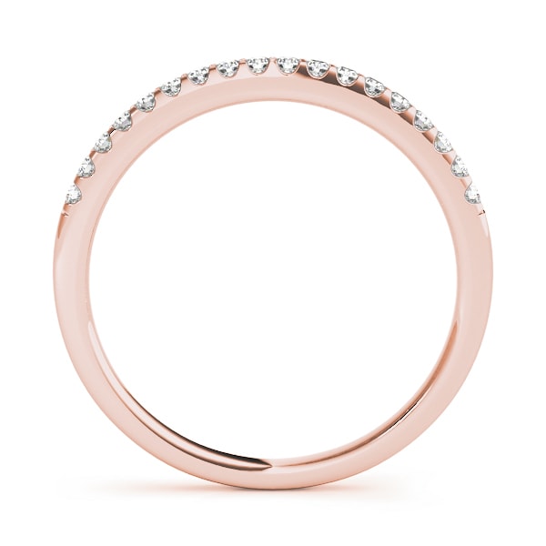 14K Rose Gold 1/5 ct tw Diamond Wedding Ring