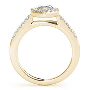 14K Yellow Gold 1 1/3 ct tw Halo Diamond Engagement Ring