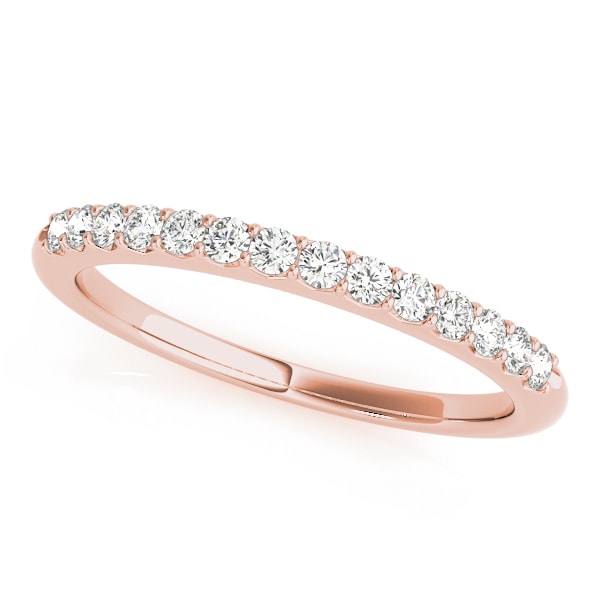 14K Rose Gold 1/5 ct tw Diamond Wedding Ring