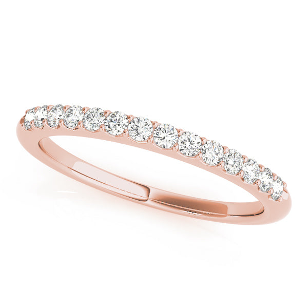 18K Rose Gold 1/5 ct tw Diamond Wedding Ring