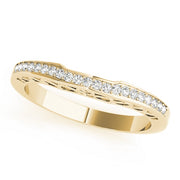 18K Yellow Gold 1/8 ct tw Diamond Wedding Ring