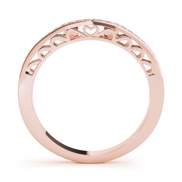 14K Rose Gold 1/8 ct tw Diamond Wedding Ring