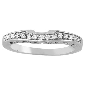 14K White Gold 1/8 ct tw Diamond Wedding Ring