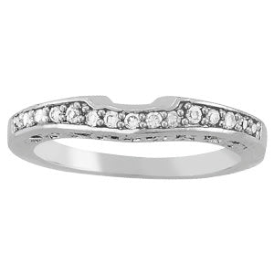 18K White Gold 1/8 ct tw Diamond Wedding Ring