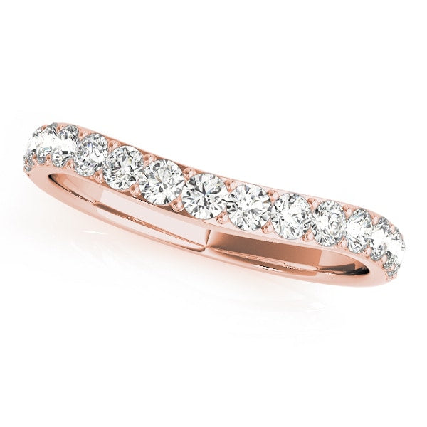 18K Rose Gold 1/2 ct tw Diamond Wedding Ring