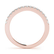 18K Rose Gold 1/4 ct tw Diamond Wedding Ring