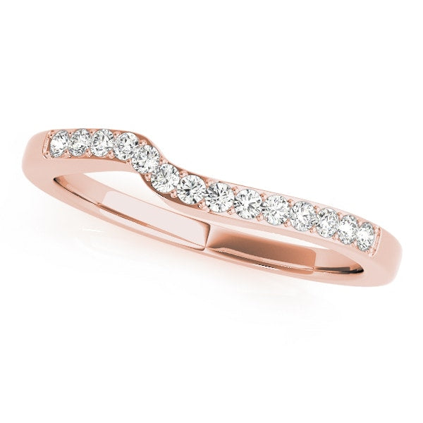 14K Rose Gold 1/8 ct tw Diamond Wedding Ring