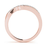 18K Rose Gold 1/8 ct tw Diamond Wedding Ring