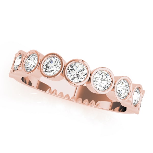 14K Rose Gold 1/4 ct tw Diamond Wedding Ring