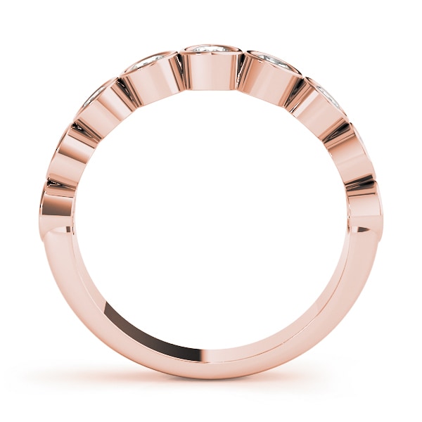 14K Rose Gold 1/4 ct tw Diamond Wedding Ring