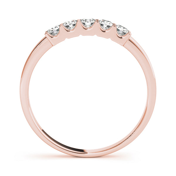 18K Rose Gold 1/2 ct tw Diamond Wedding Ring