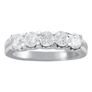 18K White Gold 1/2 ct tw Diamond Wedding Ring