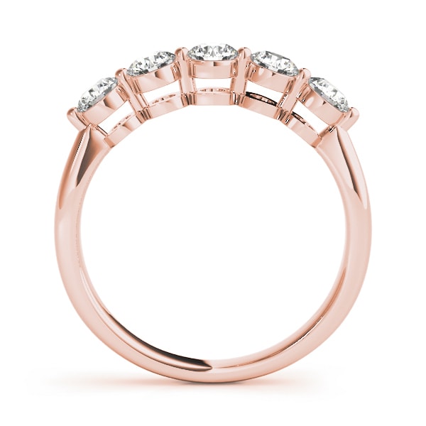 18K Rose Gold 1/2 ct tw Diamond Wedding Ring