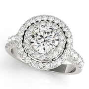 Platinum 2 ct tw Halo Diamond Engagement Ring