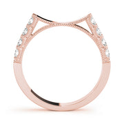 14K Rose Gold 1/3 ct tw Diamond Wedding Ring