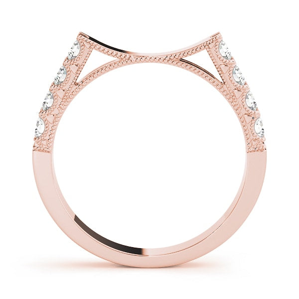 14K Rose Gold 1/3 ct tw Diamond Wedding Ring