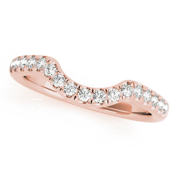 18K Rose Gold 1/5 ct tw Diamond Wedding Ring
