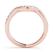 18K Rose Gold 1/5 ct tw Diamond Wedding Ring
