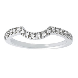14K White Gold 1/5 ct tw Diamond Wedding Ring