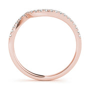 14K Rose Gold 1/5 ct tw Diamond Wedding Ring