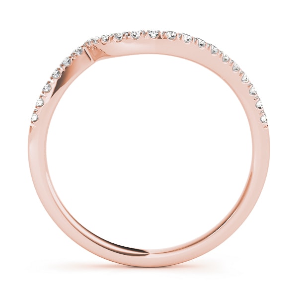 14K Rose Gold 1/5 ct tw Diamond Wedding Ring