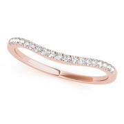 18K Rose Gold 1/10 ct tw Diamond Wedding Ring