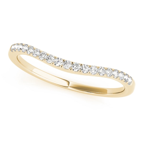 18K Yellow Gold 1/10 ct tw Diamond Wedding Ring