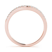 18K Rose Gold 1/10 ct tw Diamond Wedding Ring