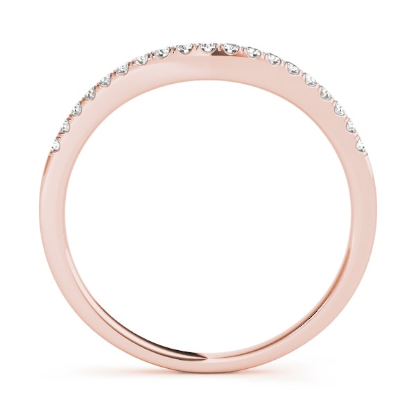 18K Rose Gold 1/10 ct tw Diamond Wedding Ring
