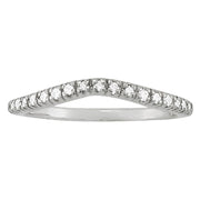 14K White Gold 1/10 ct tw Diamond Wedding Ring