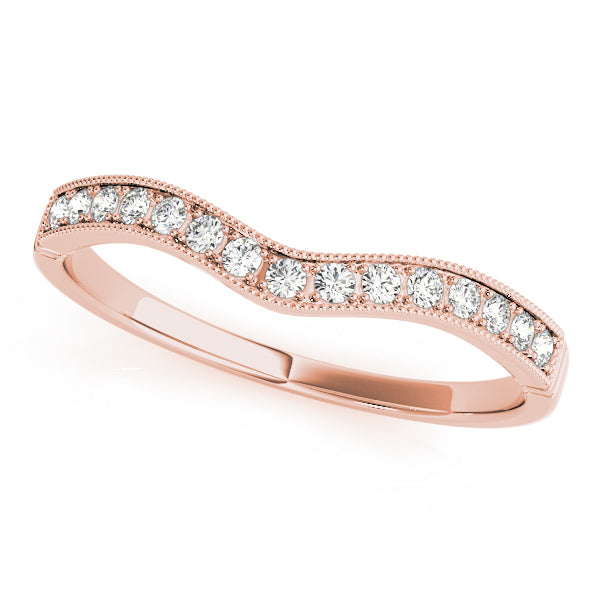 14K Rose Gold 1/8 ct tw Diamond Wedding Ring