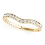 18K Yellow Gold 1/8 ct tw Diamond Wedding Ring