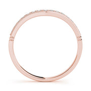 14K Rose Gold 1/8 ct tw Diamond Wedding Ring