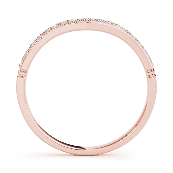14K Rose Gold 1/8 ct tw Diamond Wedding Ring